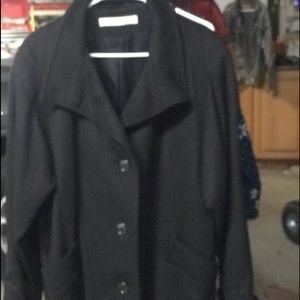 Black 3/4 length wool coat